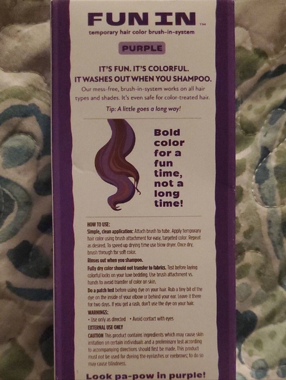 Fun In Temporary Purple Hair Color - Picture 2 of 3
